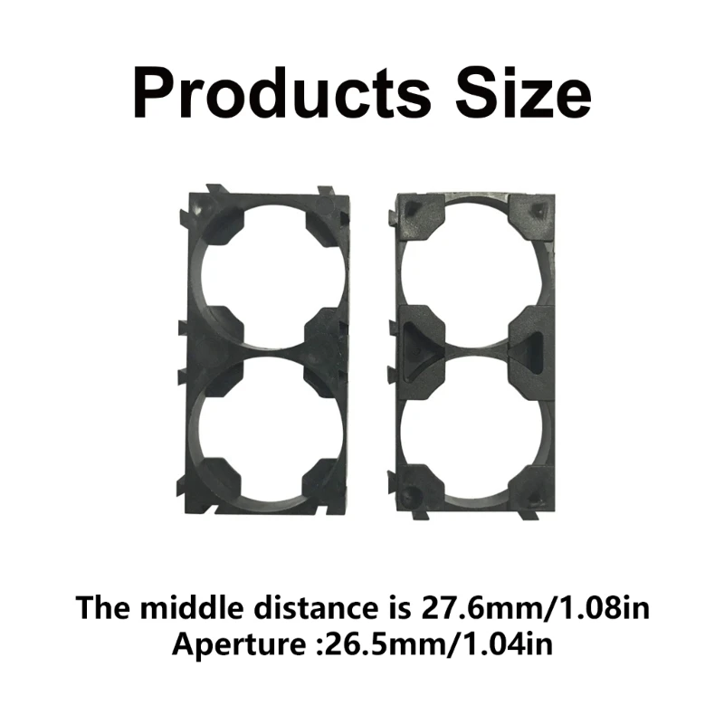 10 Uds 26650 soporte de batería batería de litio soporte de plástico soporte fijo DIY paquete de batería 26650 almacenamiento de batería 1x2 /1x3 - imagen 4