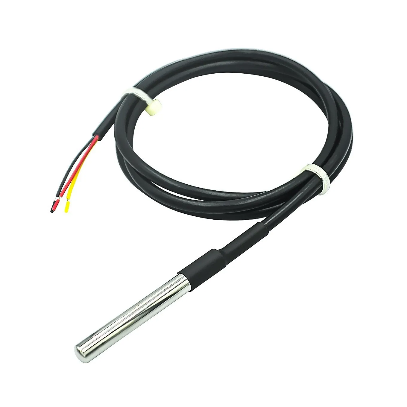 Kit de módulo de Sensor de temperatura DS18B20, Cable de Sensor Digital impermeable de 100CM, adaptador de Terminal de sonda de acero inoxidable para Arduino - imagen 5