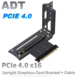 ADT-Link Soporte Vertical GPU PCIe 4.0 X16 Cable Elevador ATX 200-250mm