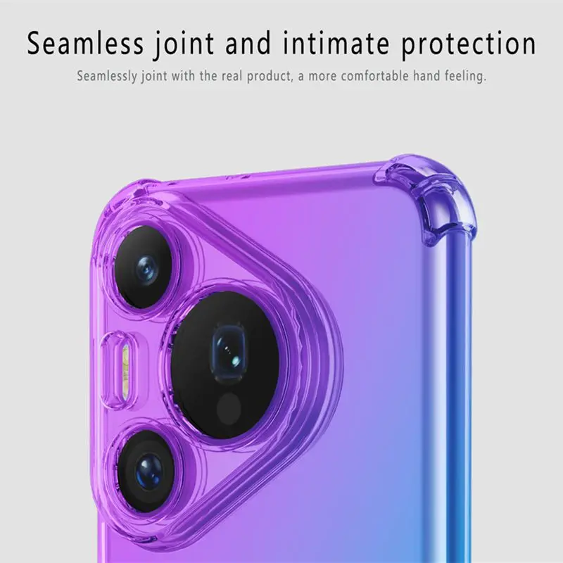 Funda de TPU con gradiente a prueba de golpes de cuatro esquinas para Huawei Pura 80 70 Pro P70 Ultra funda protectora Fundas Coque Capa - imagen 5