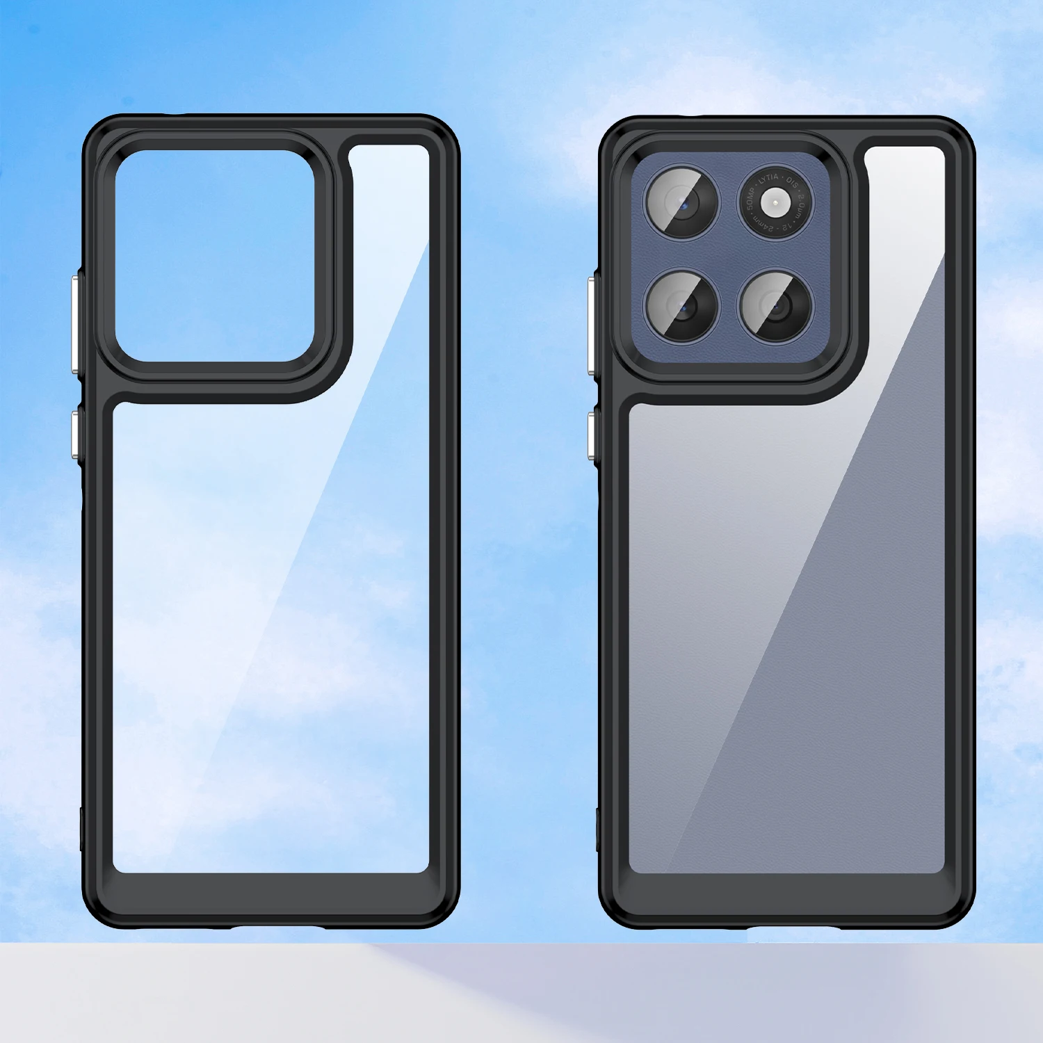 Para Moto Edge 60 Fusion funda transparente para Motorola Moto Edge 60 Fusion funda Coque Fundas duro translúcido a prueba de golpes parachoques de teléfono - imagen 4