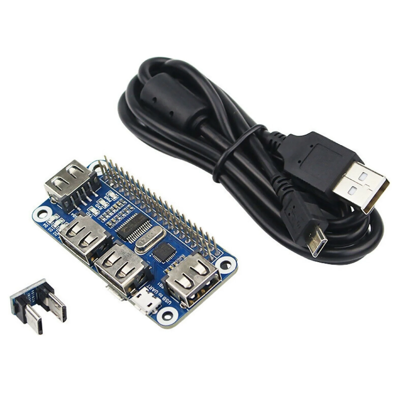 Placa de extensión de concentrador USB de 5V, convertidor Micro USB y Cable para Raspberry Zero/W USB a UART para depuración en serie - imagen 2