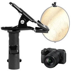 Soporte Clamp Metal 1/4"-3/8" Para Luces LED y Paraguas Estudio