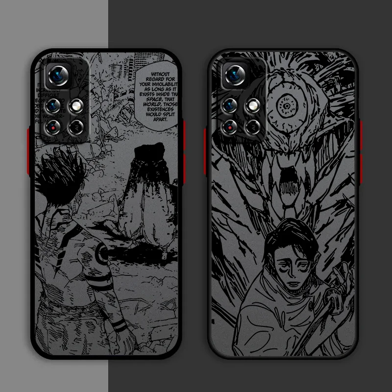 Jujutsu Kaisen Megumi Yuta funda de teléfono para Redmi Note 13, 12, 11, 10 Pro Plus Pro S T 5G, cubierta translúcida esmerilada mate