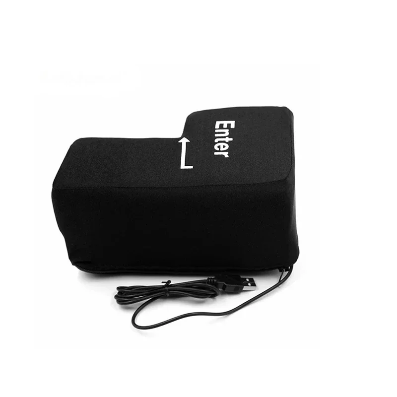 Divertido USB Enter Key Big Enter botón Supersize Oficina escritorio almohada Nap USB Gadget Anti estrés alivio - imagen 4