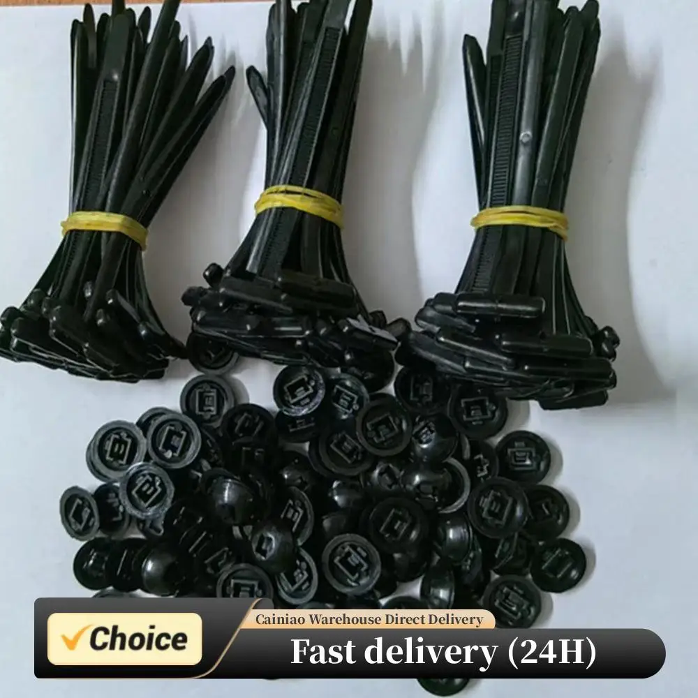 30-100 Uds. Brida para cables de nailon y plástico autoblocante, bridas universales para instrumentos de coche, hebilla de amarre con cremallera multifunción, accesorios para coche ﻿