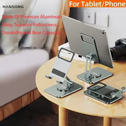 Soporte Giratorio Plegable para Tablet y Móvil Ajustable