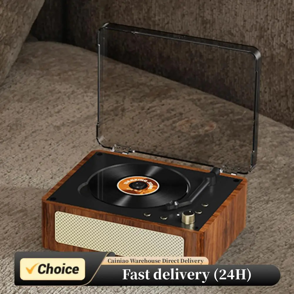 Reproductor de CD Retro, Compatible con Bluetooth, reproductor de CD inalámbrico recargable, AUX de 3,5mm, reproductor de CD de escritorio, decoración del hogar