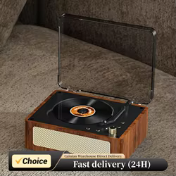 Reproductor de CD Retro, Compatible con Bluetooth, reproductor de CD inalámbrico recargable, AUX de 3,5mm, reproductor de CD de escritorio, decoración del hogar