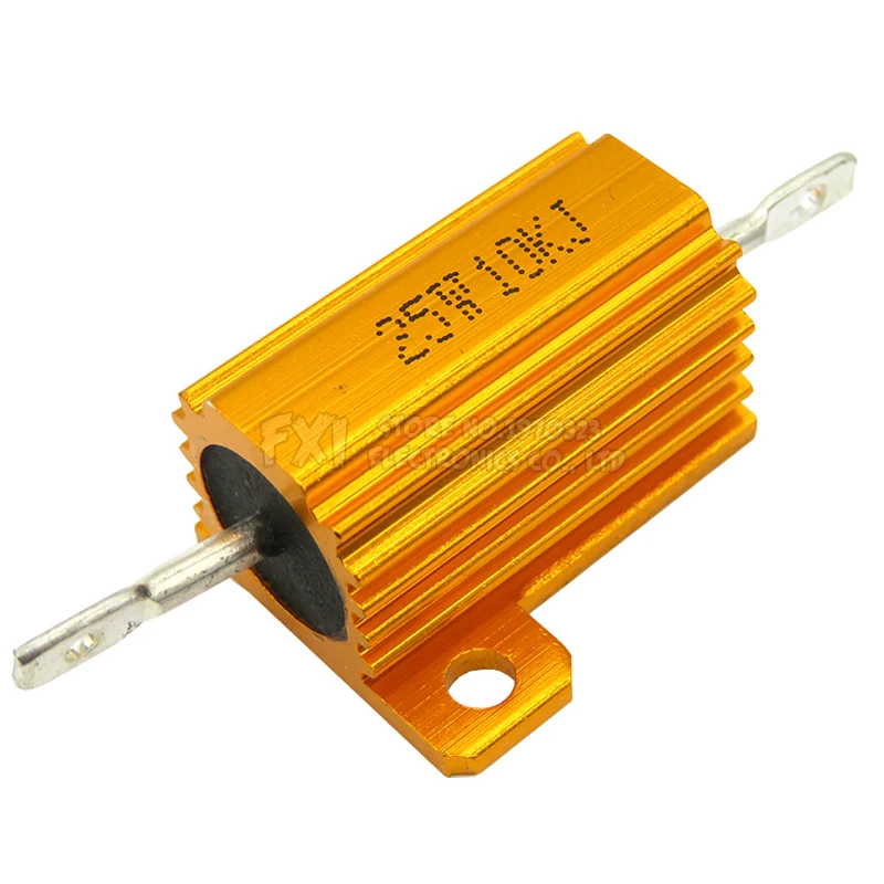 Resistencia bobinada de carcasa metálica de aluminio, 25W, 0,01 ~ 30K, 1, 2, 3, 5, 6, 8, 10, 20, 100, 150, 200, 300, 1K, 10K, ohm, Igmopnrq, RX24 - imagen 2