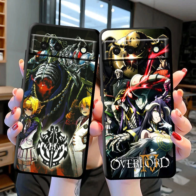 Funda de teléfono Anime Overlord para Google Pixel 9, 8, 7 Pro, 6 Pro, 6A, 5A, 5, 4, 4A, XL, 5G, negra, suave - imagen 3