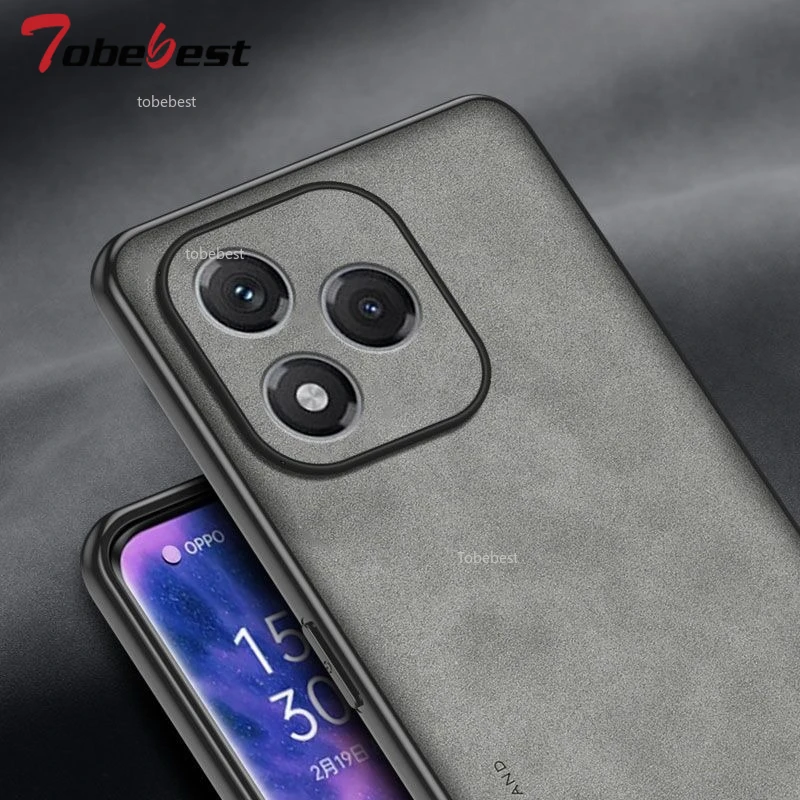 Funda de piel de oveja de lujo para Huawei Honor 400 Lite 300 Ultra 200 100 90 80 70 60 Pro, funda trasera Retro de negocios - imagen 5