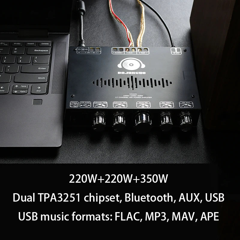 TOKBAN TPA3251 S350HS 220w * 2 + 350w Subwoofer placa amplificadora Bluetooth de 2,1 canales amplificador estéreo HIFI para cine en casa - imagen 2