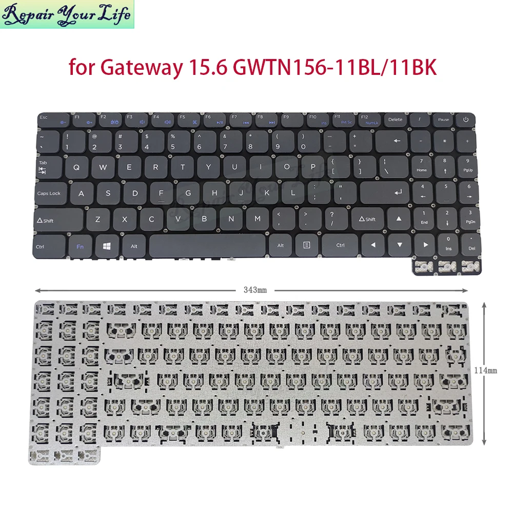 Teclado inglés de EE. UU. Para Gateway GWTN156-11, GWTN156-11BK, GWTN156-11BL, GWTN156-11GN, 15,6, teclado ultrafino para Notebook - imagen 2