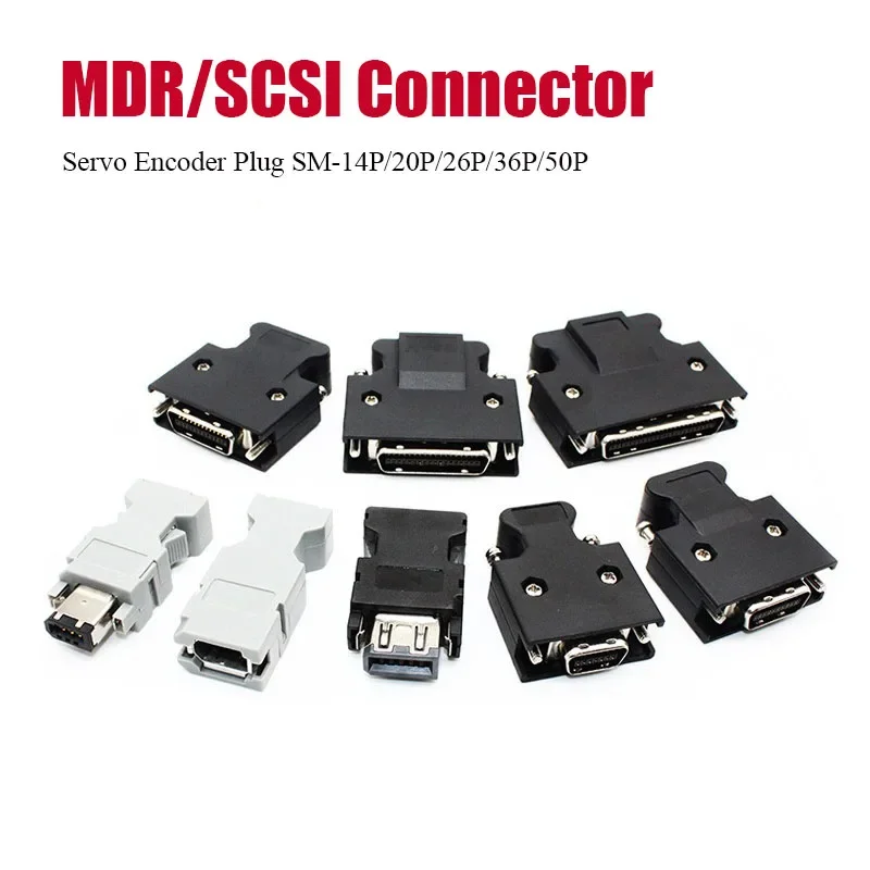 Conector de Cable MDR/CSIS 1394, codificador, enchufe de servocontrolador, grado Industrial, chapado en oro, SM-14P/20P/26P/36P/50P - imagen 2