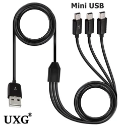 Cable Divisor Mini USB a USB-A Macho para Carga y Datos