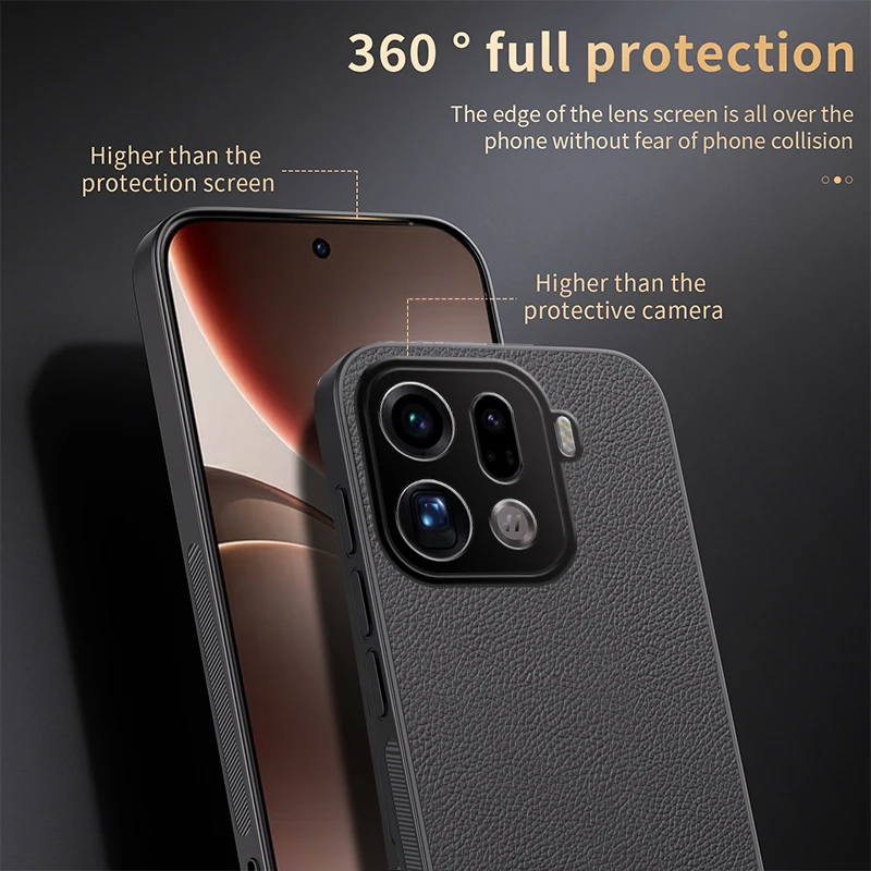 Para OPPO Find X9 Pro cubierta magnética integrada de coche para OPPO Find X 9 FindX9 Pro funda protectora mate de marco suave de cuero de negocios - imagen 5