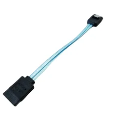 Cable SATA3 ultracorto para disco duro canal dual 6 Gbps, cabeza recta