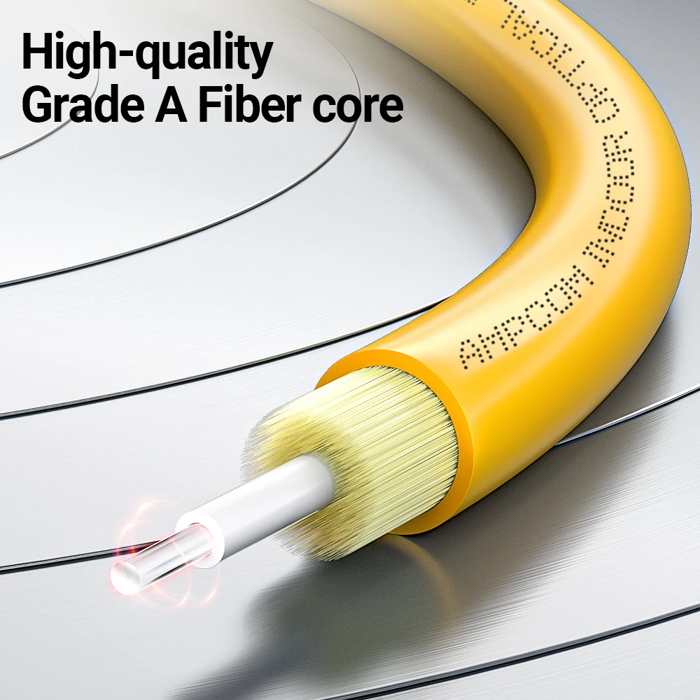AMPCOM SC a SC APC Fibra óptica, cable de fibra simple monomodo SMF 9/125μm Cable de fibra óptica insensible de 2,0 mm con curva monomodo - imagen 4