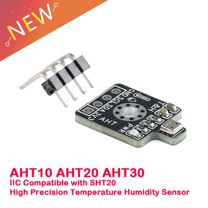 AHT10 AHT20 AHT30 Módulo de medición de Sensor de humedad y temperatura Digital de alta precisión Compatible con comunicación I2C IIC SHT20