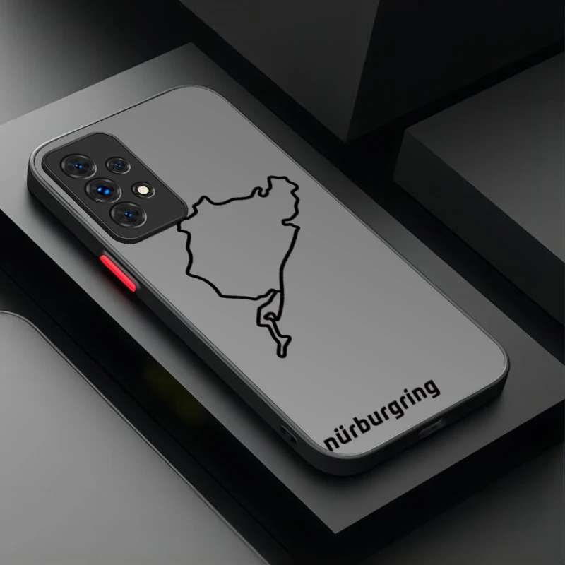 Nurburgring funda de pista de carreras deportivas para Samsung Galaxy, A54, A34, A24, A14, A13, A73, A23, A05, A05S, A72, A52, A52S, A32, A22, A12, A31, A51, A71 - imagen 4