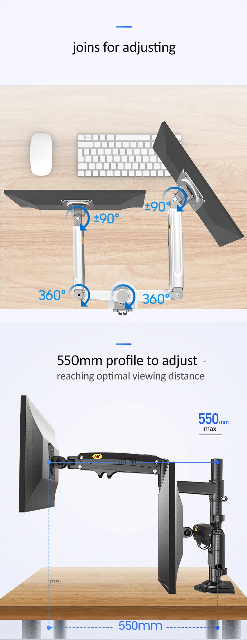 Soporte Monitor H180 - Beneficios ergonómicos
