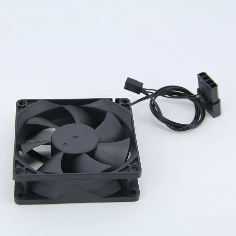 80mm 8cm 8025 DC 12v ventilador de refrigeración de ordenador sin escobillas grande de 4 pines o 3 pines ventiladores de PC para carcasa GPU CPU radiador enfriador 80x80x25mm - imagen 5