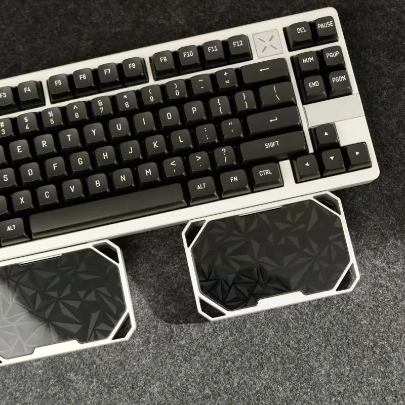 Reposamuñecas para teclado dividido, reposamanos para teclado AG/PU de Metal de aluminio personalizado para juegos, accesorios para teclado mecánico, regalo - imagen 2