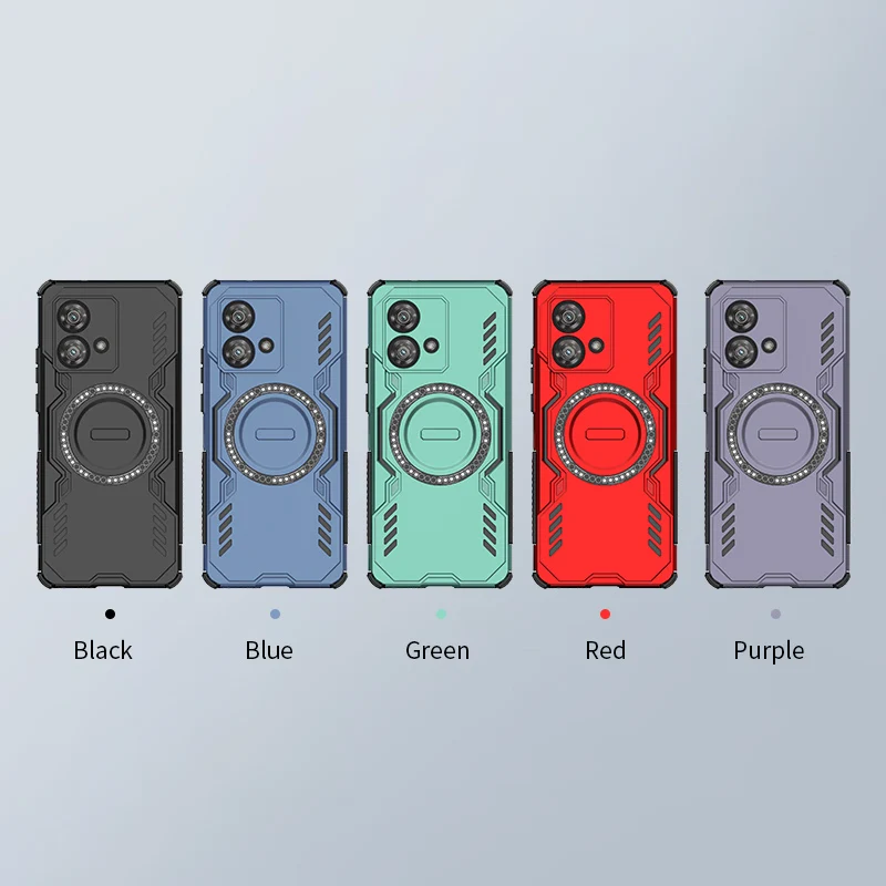 Para Motorola Moto Edge 40 Neo funda Moto Edge 40 Neo Capa nueva anular atracción magnética adsorción carga inalámbrica Fundas - imagen 2