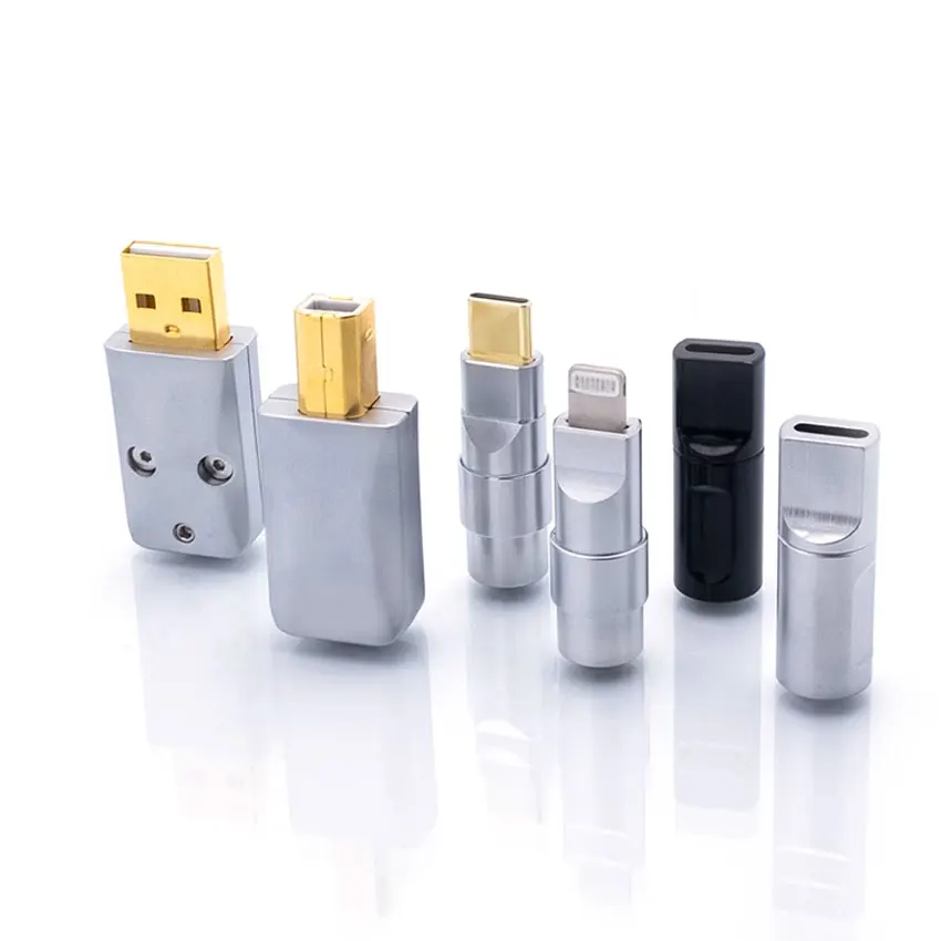 Connecteur de port de charge de données USB A B Type-C, adaptateur de charge de coque Android, prise en métal USB-C pour câble de clavier bricolage, pluies OTG - imagen 2