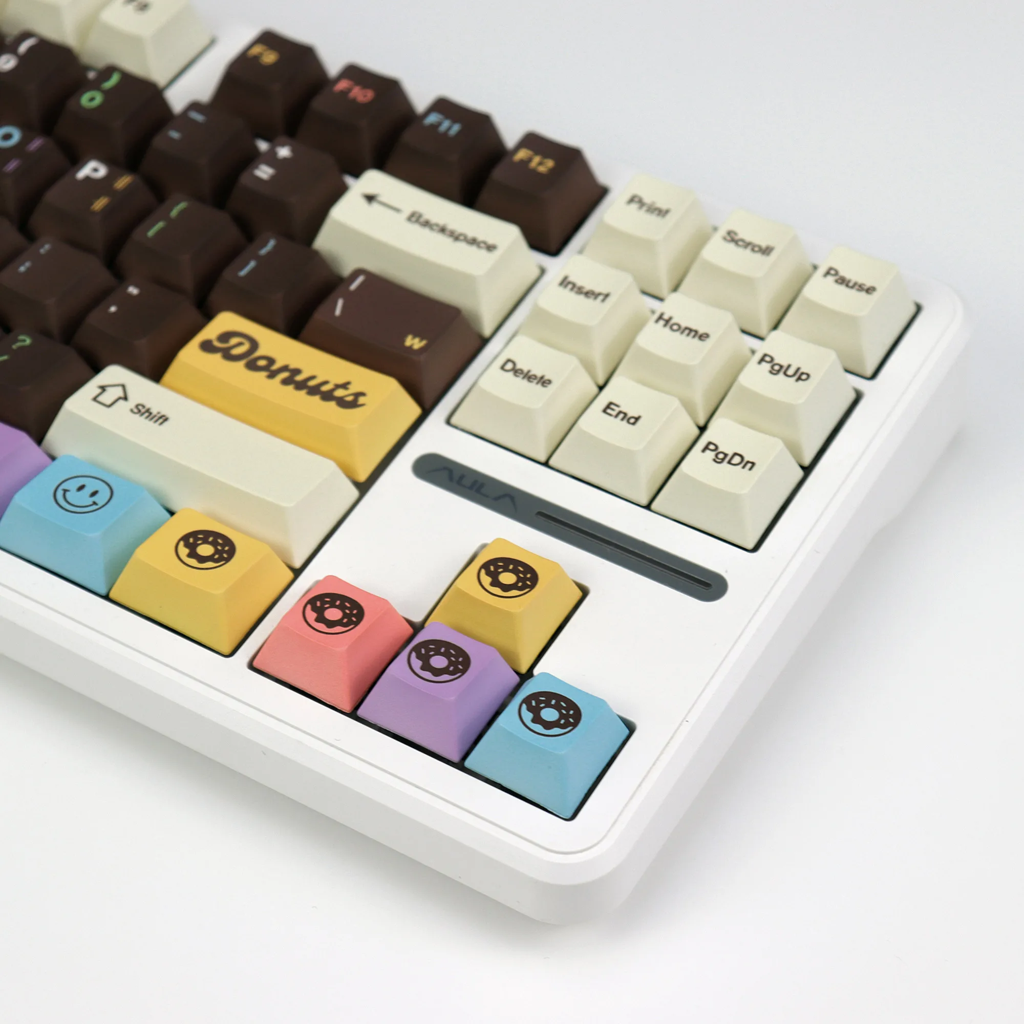 KBDiy Donuts Keycap coreano cereza perfil PBT Keycaps personalizado Alice Split Space 7U ISO para teclado mecánico inalámbrico Bluetooth - imagen 2