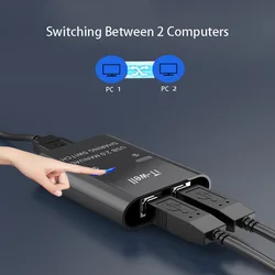 Hub Switch USB para Impresora – Compartir entre Dos Ordenadores