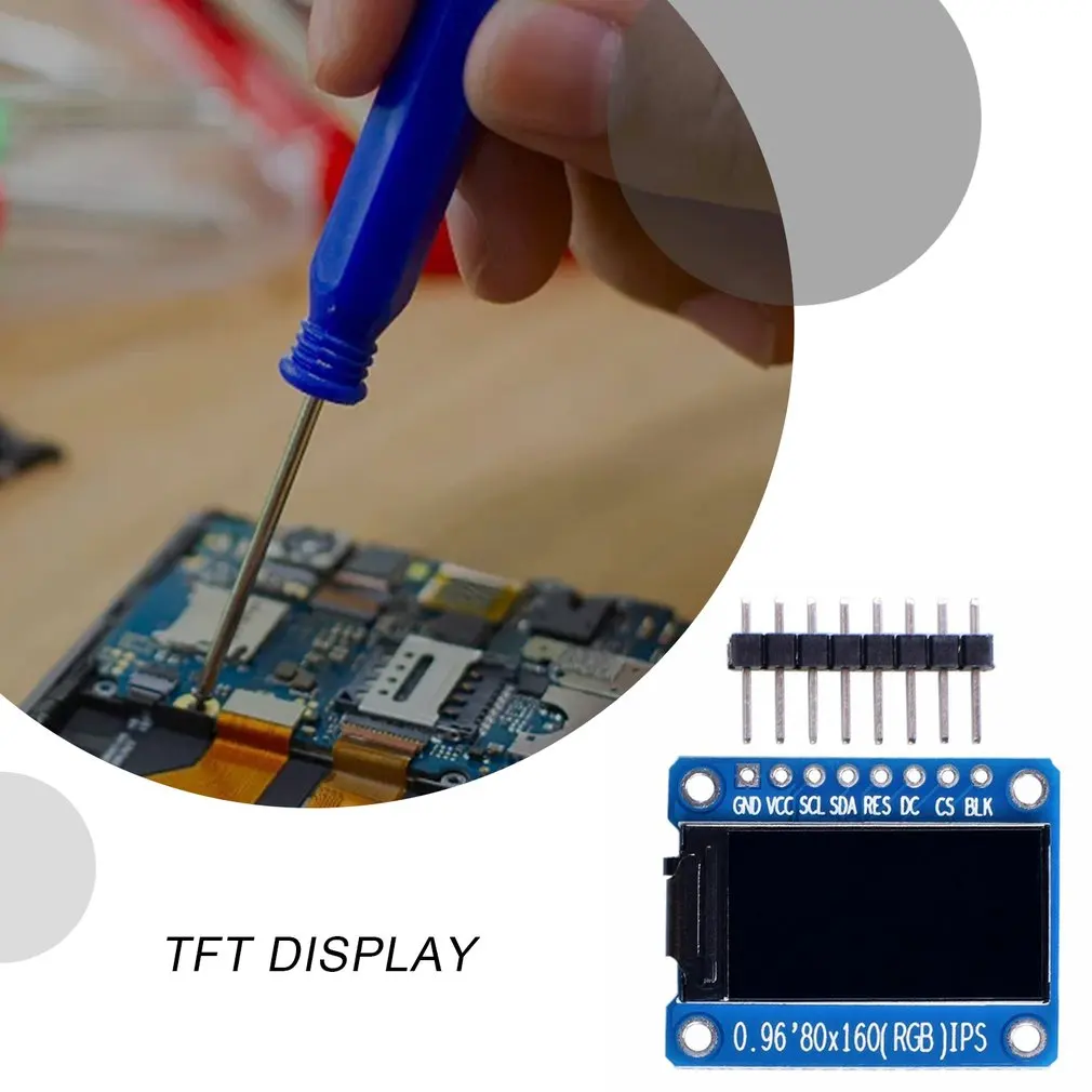Pantalla TFT IPS de alta definición de 0,96 pulgadas a todo Color OLED 80x160 pantalla IPS St7735 módulo LCD de unidad Dropshipping al por mayor - imagen 3