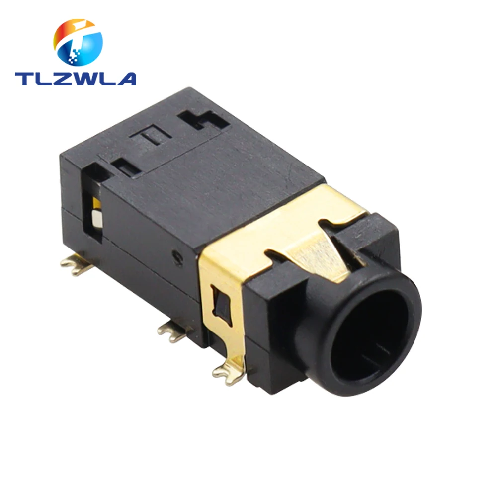 10 Uds. Toma de Audio para auriculares de 3,5 MM PJ-342 montada en superficie 6 pies doble pista chapada en oro PJ342 - imagen 4