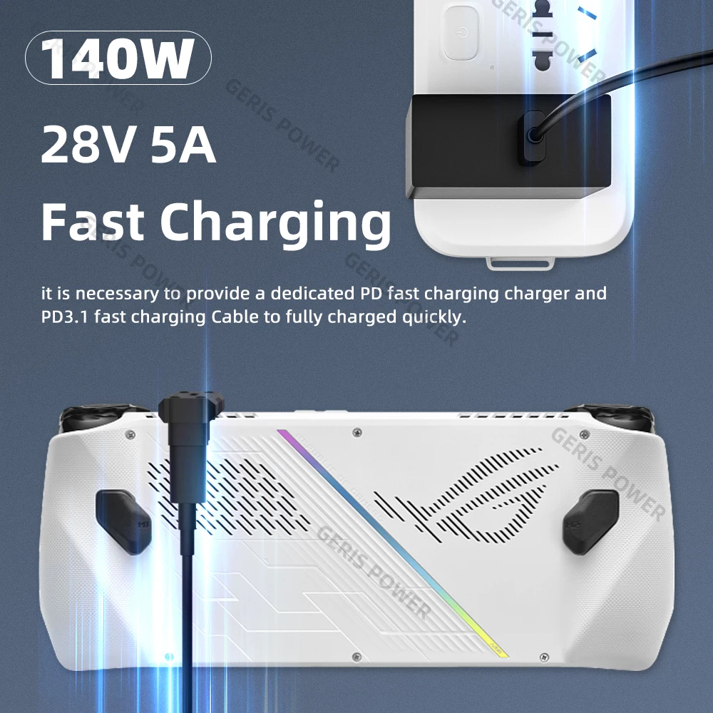 Adaptador de USB-C en forma de U de 180 grados para consola de interruptores Asus Rog Ally/NS tipo C macho a hembra 20Gbps PD140W convertidor de carga rápida - imagen 3