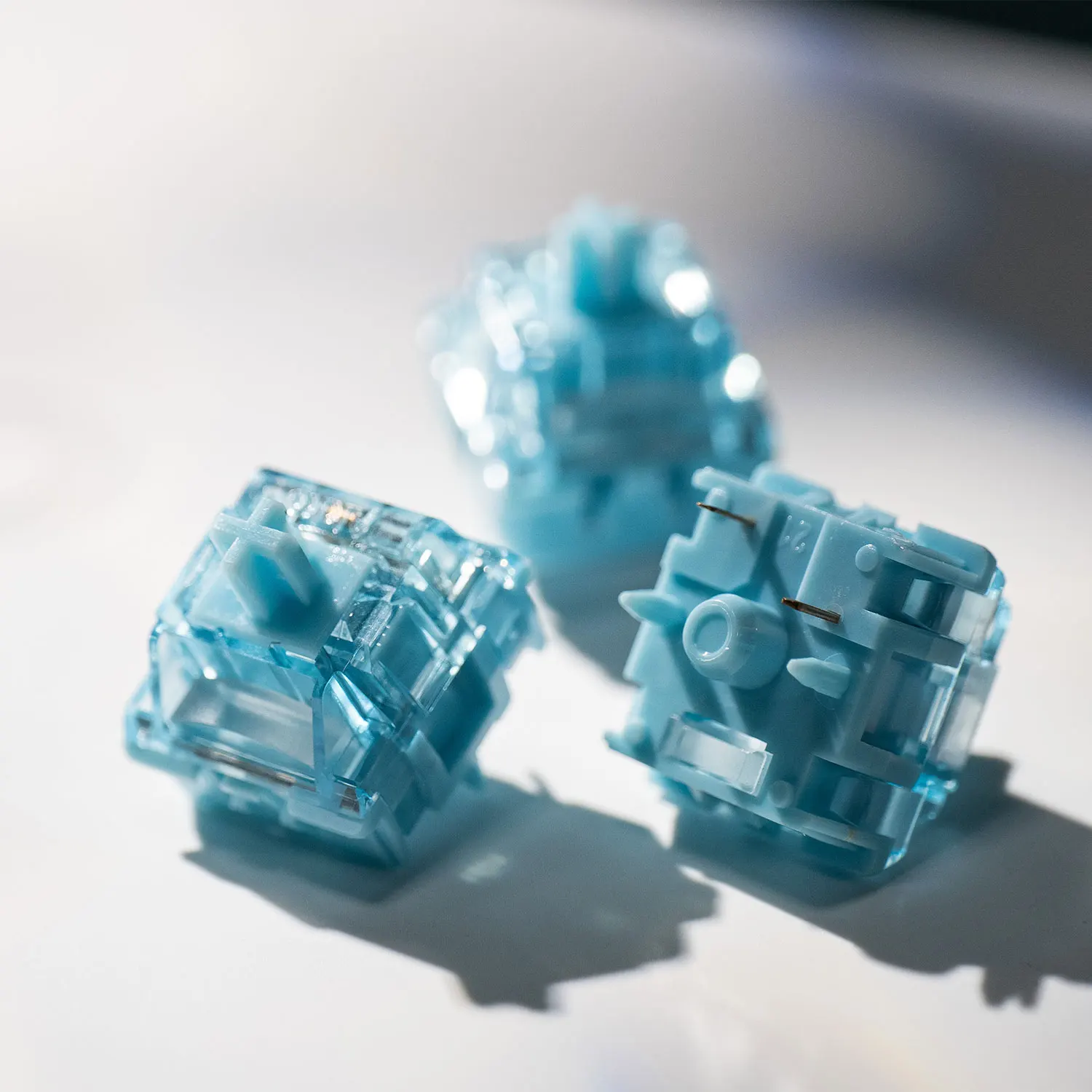 Akko V5 Pro interruptor azul cremoso 5 pines 45gf interruptor táctil Thocky lubricado de fábrica Compatible con teclado mecánico Cherry MX 45 Uds - imagen 2