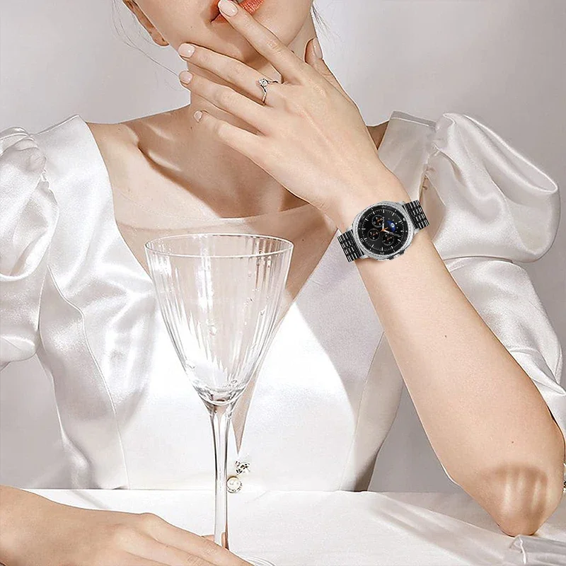 Correa ajustable de Metal para Samsung Galaxy Watch Ultra 2025, Correa para Galaxy Watch 8/8, pulsera clásica de lujo de acero inoxidable - imagen 4