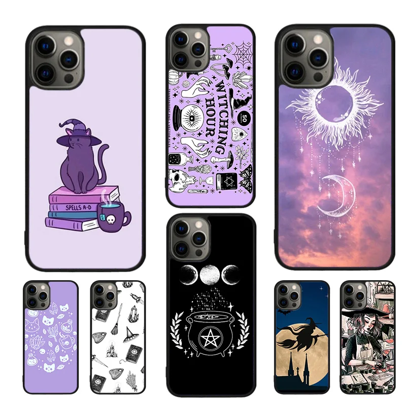 Funda de teléfono Witch Moon de brujería para iPhone 17 Air 16 15 14 11 12 13 Pro MAX Plus