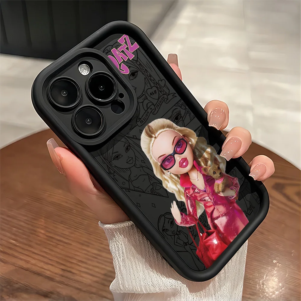 Muñecas de moda BratzS funda de teléfono caliente para IPhone 17 16e 16 15 14 13 12 11 Air Pro Max Mini XR XS X 7 8 6s Plus cubierta trasera suave de TPU - imagen 5
