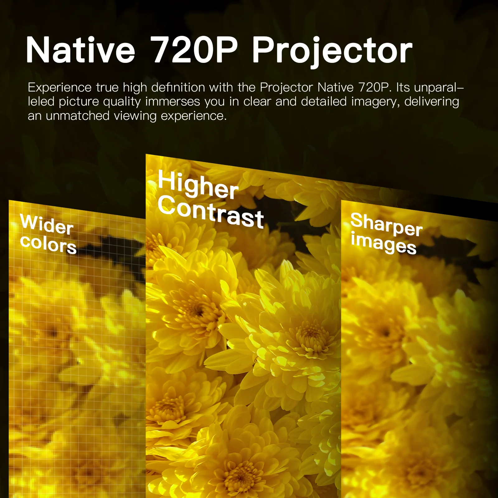 Salange S40 Proyector inteligente Digital Android11 compatible con 4K 1080P WiFi6 BT5.4 Allwinner H713 1280*720P Auto Keystone Pocket Beamer - imagen 4