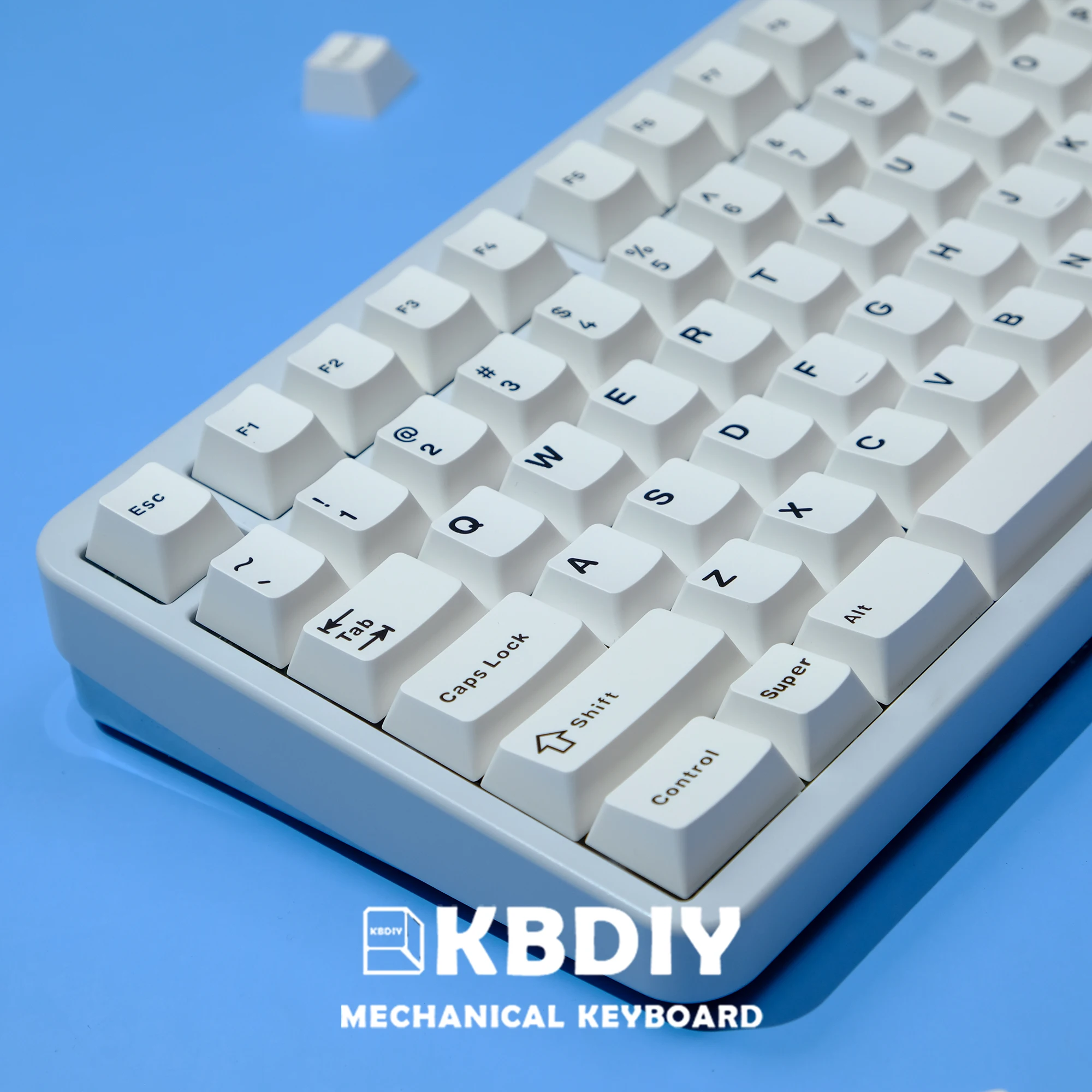 KBDiy-teclas PBT con perfil de cereza GMK, teclas minimalistas blancas, teclas ISO de doble disparo personalizadas para juego de teclado mecánico, 152 teclas - imagen 2