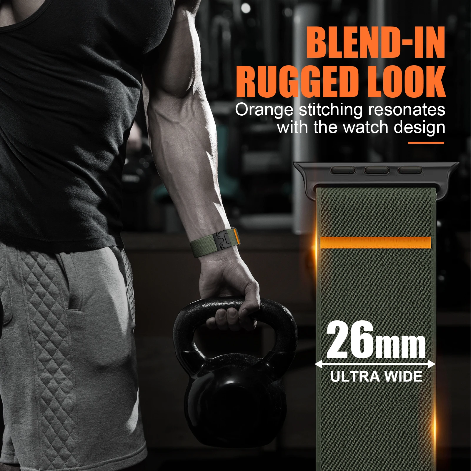 Correas para Apple Watch 10 band 46mm 42mm 40mm 49mm 44mm 45mm 41mm pulsera de paracaídas correa IWatch Series 9 8 7 5 6 3 SE ultra 2 - imagen 5