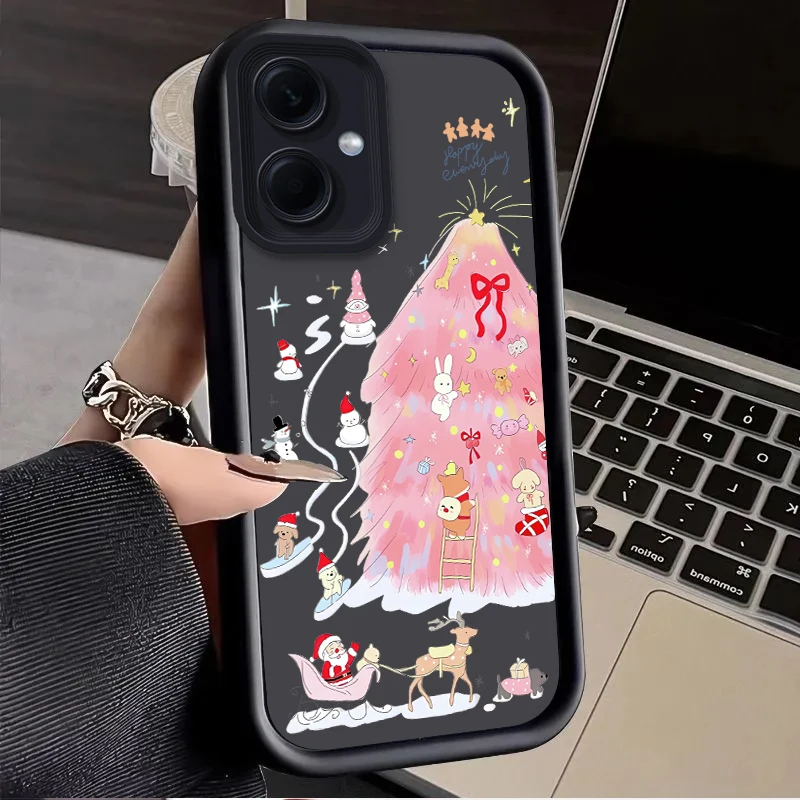 Funda de copos de nieve rojos grandes para Xiaomi Redmi Note 14 13 12 Turbo 11S 4G 11 10 Pro Plus 9 14C 13C 12C 9C A2 A1 Funda de silicona - imagen 3