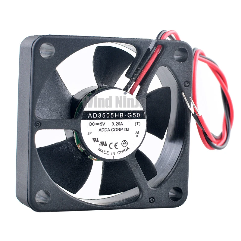 AD3505HB-G50 Micro ventilador de refrigeración de alta velocidad 35mm X 3,5 cm ventilador de doble rodamiento de bolas DC5V 0.20A para fuente de alimentación del enrutador - imagen 2