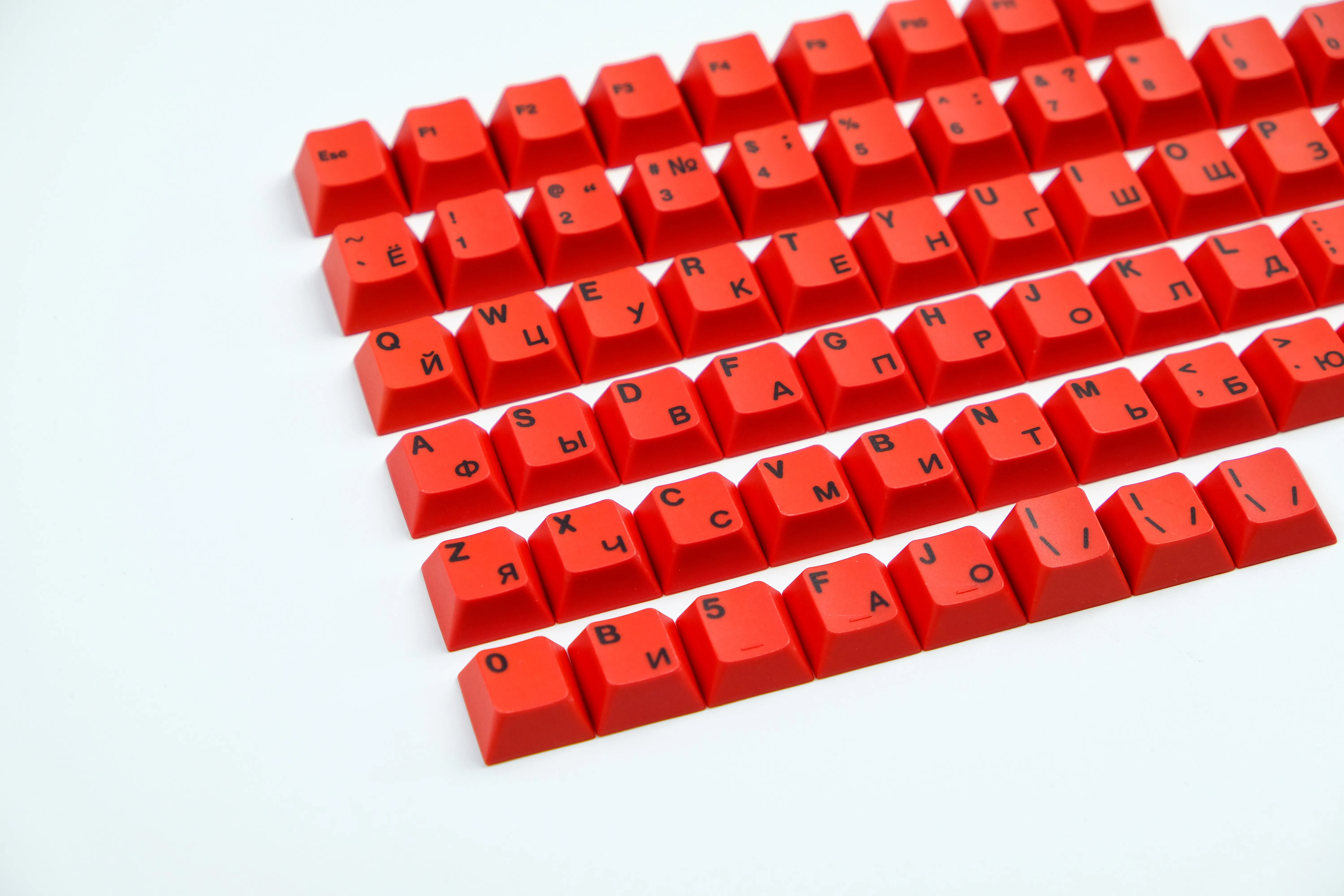 Teclas PBT RGBY, perfil de cereza, gris, rojo, azul, letra numérica rusa, sublimación de tinte para teclado mecánico MX - imagen 5