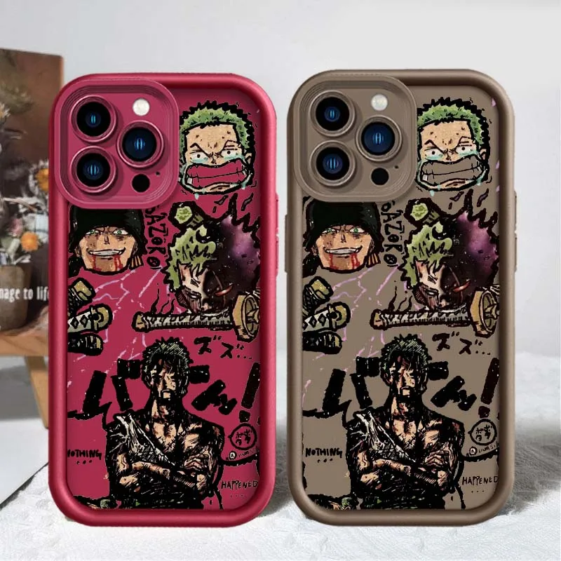 Funda Creativity Comic Ones Piece Zoro para Apple iPhone 16 15 14 13 12 11 Pro Max Plus Eye Ladder Phone Case - imagen 2