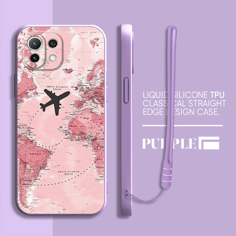 Funda blanda con mapa de avión para Xiaomi Mi 13 11 12 Lite 10T 11T 12T Pro - imagen 5