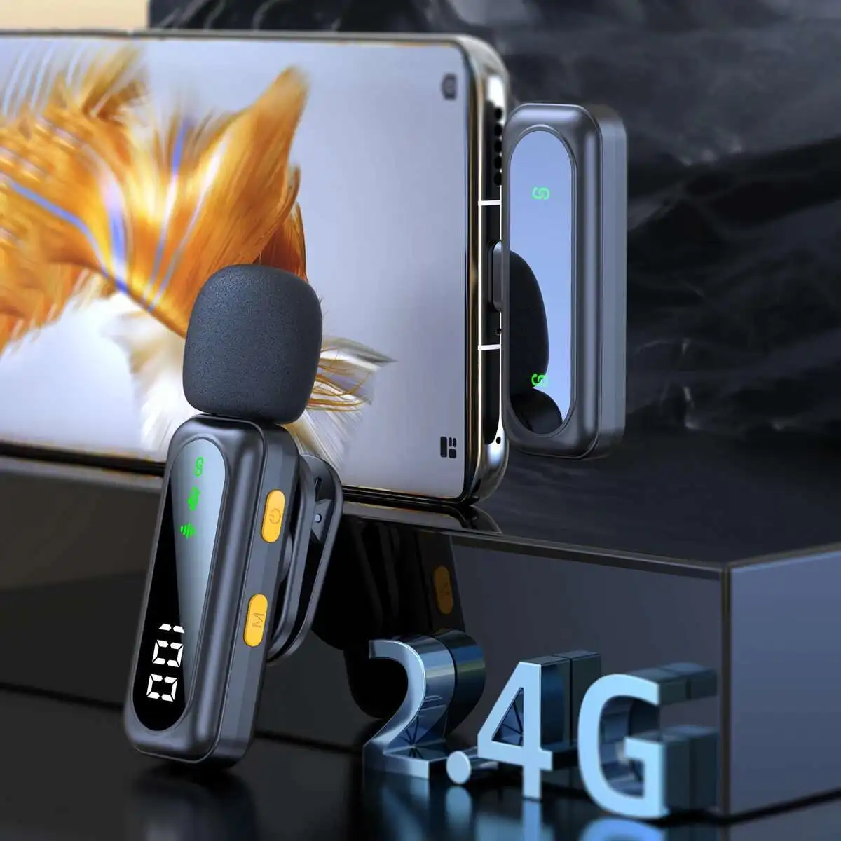 Xiaomi Mijia-micrófono de solapa Lavalier, inalámbrico, portátil, reducción de ruido, grabación de Audio, tipo C, para USB-C, Android, PC en vivo - imagen 5