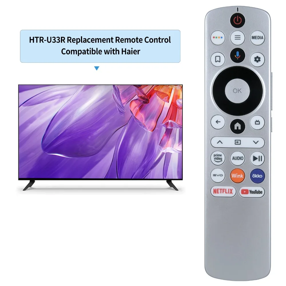 Nuevo HTR-U33R Control remoto funciona para Haier Aqua TV 43 ''50'' 55 ''65'' 98'' Smart TV