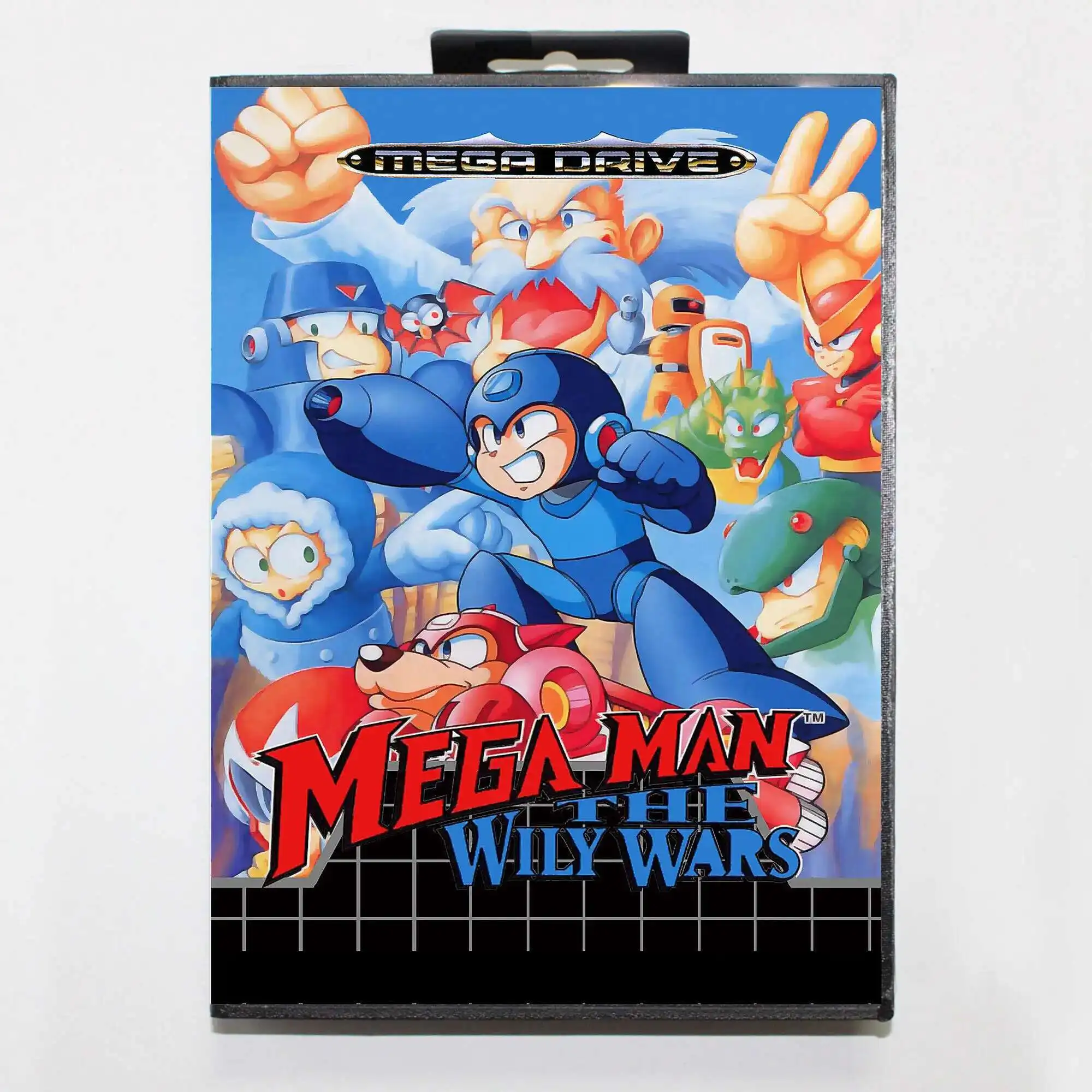 Tarjeta de juego Mega Man The Wily Wars MD con caja EUR para sistema Sega Megadrive Genesis de 16 bits